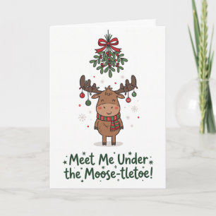 Cartes Pour Fêtes Annuelles Élan Mignon Personnalisable