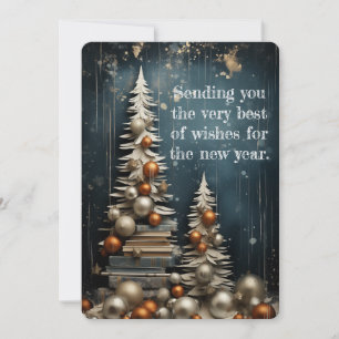 Cartes Pour Fêtes Annuelles Élégance Dorée Nouvel An
