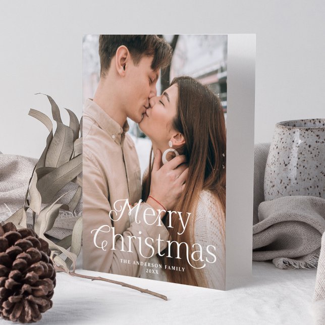 Cartes Pour Fêtes Annuelles Élégance festive Joyeux Noël Photo (Créateur téléchargé)