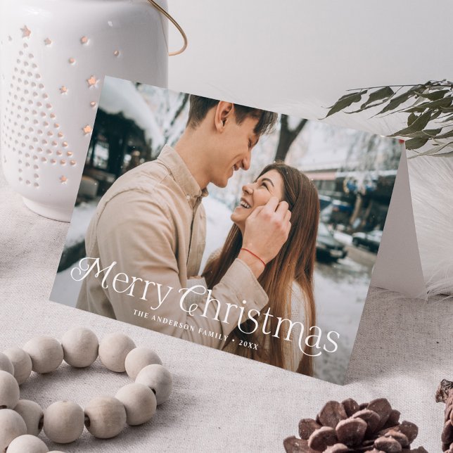 Cartes Pour Fêtes Annuelles Élégance festive Joyeux Noël Photo (Créateur téléchargé)