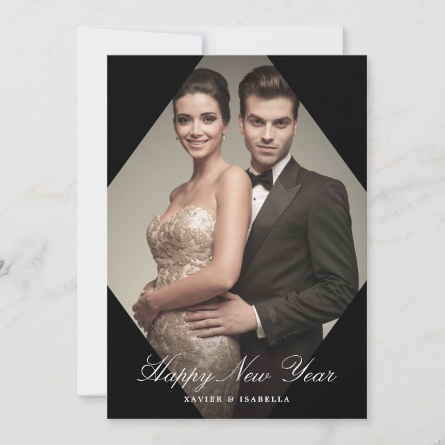 Cartes Pour Fêtes Annuelles Elégance moderne Nouvel An Photo Holiday (Devant)