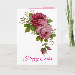 Cartes Pour Fêtes Annuelles Élégance Rose Vintage
