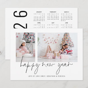 Cartes Pour Fêtes Annuelles Elégant 2 Photo Bonne Année Calendrier 2026