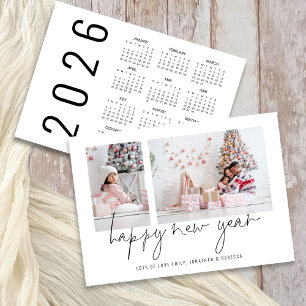 Cartes Pour Fêtes Annuelles Elégant 2 Photo Bonne Année Calendrier 2026