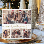 Cartes Pour Fêtes Annuelles Elégant 4 Photo Collage Gold Script Noël<br><div class="desc">Calligraphie moderne minimaliste élégante Blanc et or 4 Collage photo Joyeux Noël Calligraphie Script Carte de vacances. Ce modèle festif, mimimaliste, fantasque de quatre (4) cartes de vacances photo présente un joli collage photo et dit "Joyeux Noël"! Le texte de salutation "Joyeux Noël" est écrit dans une belle main en...</div>