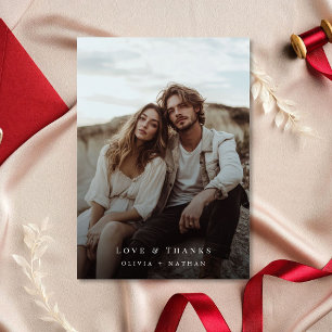 Cartes Pour Fêtes Annuelles Élégant amour et merci nouveau photo Mariage