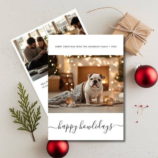 Cartes Pour Fêtes Annuelles Elégant animal de compagnie Christmas Doggie Happy (Créateur téléchargé)