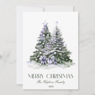 Cartes Pour Fêtes Annuelles Elégant Aquarelle Arbre de Noël