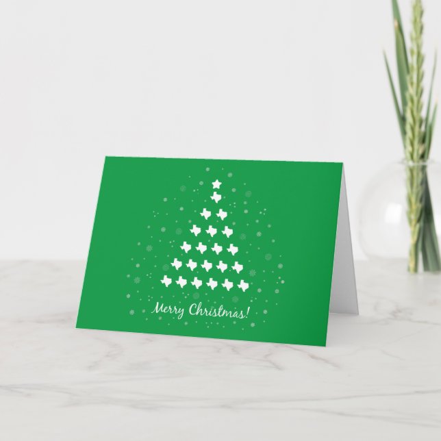 Cartes Pour Fêtes Annuelles Élégant arbre de Noël du Texas (Devant)