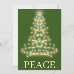 Cartes Pour Fêtes Annuelles Elégant Arbre de Noël Or de la paix vacances