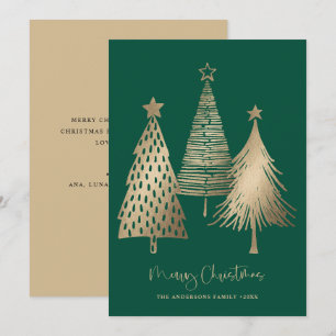 Cartes Pour Fêtes Annuelles Elégant Arbre de Noël Or non photo