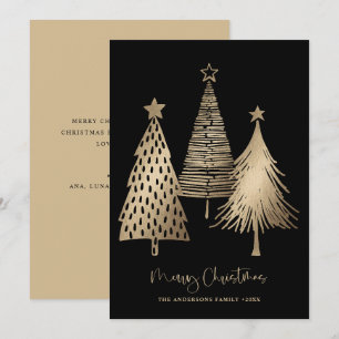 Cartes Pour Fêtes Annuelles Elégant Arbre de Noël Or non photo