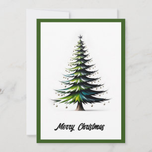 Cartes Pour Fêtes Annuelles Élégant arbre de Noël simple minimaliste moderne