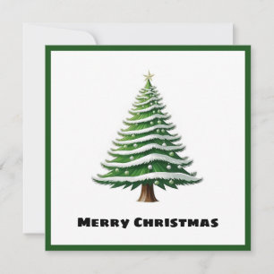 Cartes Pour Fêtes Annuelles Élégant arbre de Noël simple minimaliste moderne