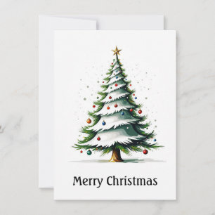 Cartes Pour Fêtes Annuelles Élégant arbre de Noël simple minimaliste moderne