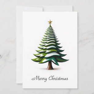Cartes Pour Fêtes Annuelles Élégant arbre de Noël simple minimaliste moderne