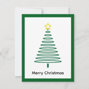 Cartes Pour Fêtes Annuelles Élégant arbre de Noël simple minimaliste moderne