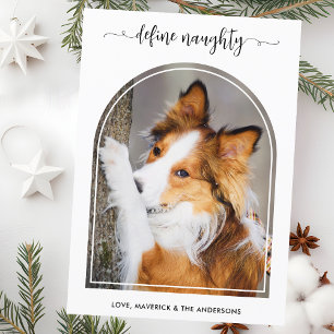 Cartes Pour Fêtes Annuelles Elegant Arc Définir Naughty Christmas Pet Photo