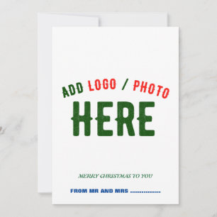 CARTES POUR FÊTES ANNUELLES ÉLÉGANT BLANC PERSONNALISABLE MODERNE MARQUE VÉRIF