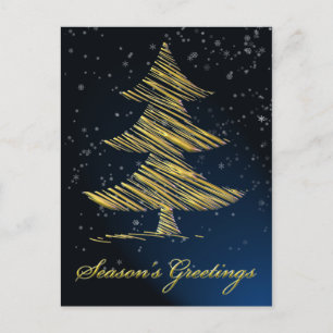 Cartes Pour Fêtes Annuelles élégant bleu festif Noël Salutation PostCards