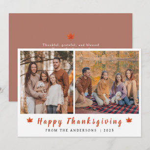 Cartes Pour Fêtes Annuelles Elégant Bon thanksgiving moderne Automne 2 Photo
