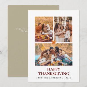 Cartes Pour Fêtes Annuelles Elégant Bon thanksgiving moderne Automne 3 Photo