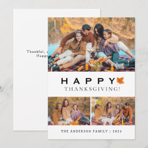 Cartes Pour Fêtes Annuelles Elégant Bon thanksgiving moderne Automne 3 Photo