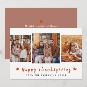 Cartes Pour Fêtes Annuelles Elégant Bon thanksgiving moderne Automne 3 Photo