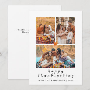 Cartes Pour Fêtes Annuelles Elégant Bon thanksgiving moderne Automne 3 Photo