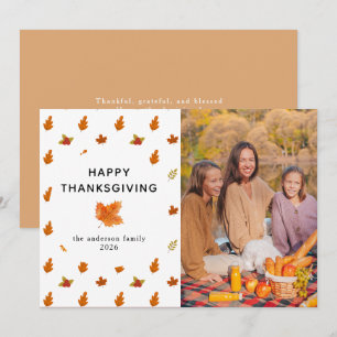 Cartes Pour Fêtes Annuelles Elégant Bon thanksgiving moderne photo d'automne