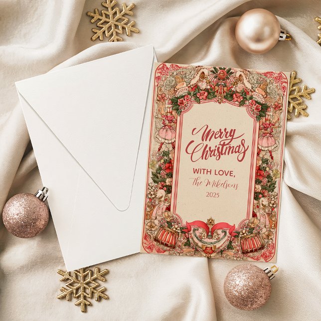 Cartes Pour Fêtes Annuelles Elegant Botanical Ornament Christmas (Créateur téléchargé)