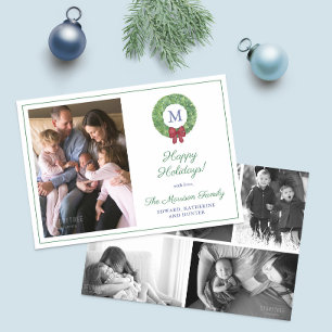 Cartes Pour Fêtes Annuelles Elégant Boxwood Wreath Christmas Photo Collage