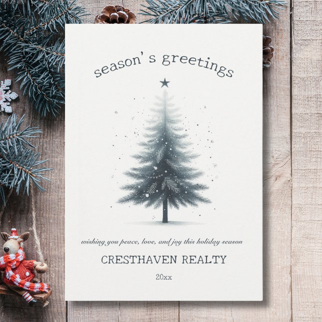 Cartes Pour Fêtes Annuelles Elegant Business Corporate Christmas (elegant minimalist corporate Christmas seasons greetings card for company business clients)