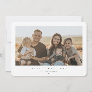 Cartes Pour Fêtes Annuelles Élégant cadre blanc minimal photo simple