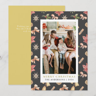Cartes Pour Fêtes Annuelles Elégant cadre simple Famille de Noël 1 Photo