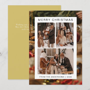Cartes Pour Fêtes Annuelles Elégant cadre simple Famille de Noël 3 Photo