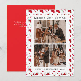 Cartes Pour Fêtes Annuelles Elégant cadre simple Famille de Noël 3 Photo