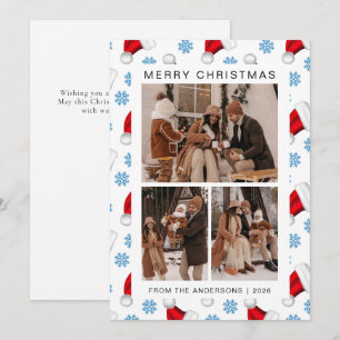 Cartes Pour Fêtes Annuelles Elégant cadre simple Famille de Noël 3 Photo