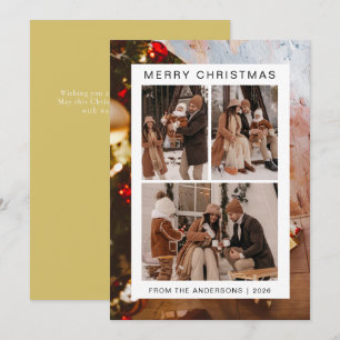 Cartes Pour Fêtes Annuelles Elégant cadre simple Famille de Noël 3 Photo