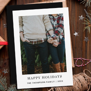 Cartes Pour Fêtes Annuelles Élégant chic minimaliste photo unique Noël