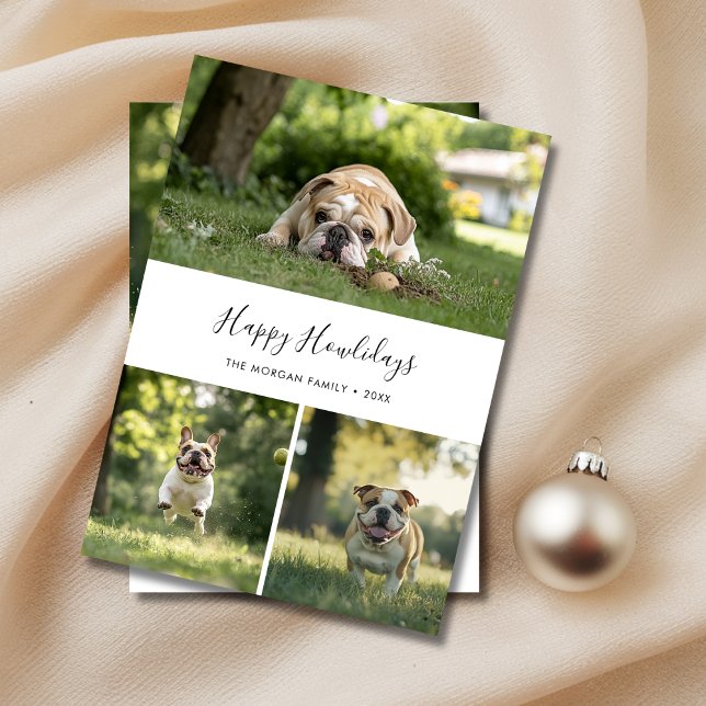 Cartes Pour Fêtes Annuelles Elégant Chien Photo Noël Joyeux Howlidays Animaux (Créateur téléchargé)
