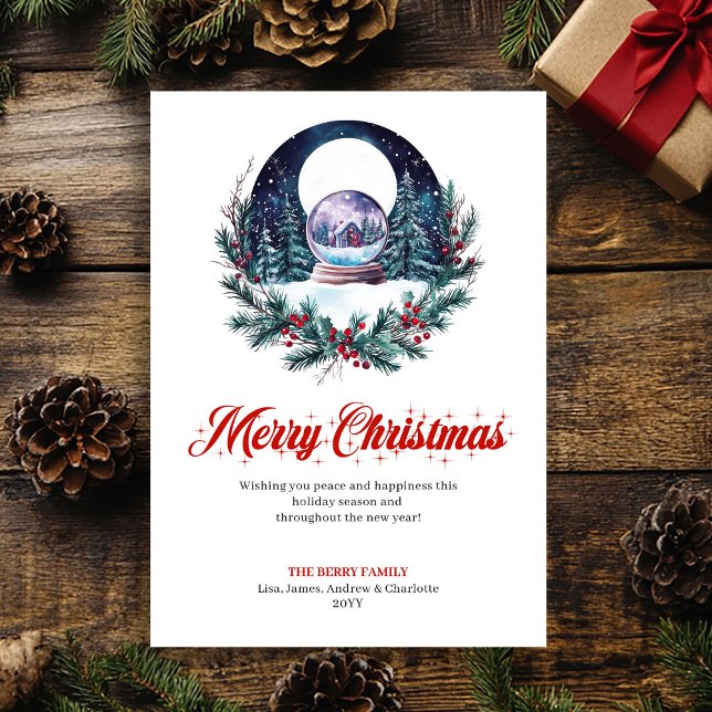 Cartes Pour Fêtes Annuelles Elegant Christmas Scene Minimalist Greeting Card (Elegant Christmas Scene Minimalist Greeting Card)