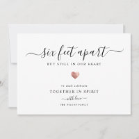 Élégant Coeur en Or Rose de Quarantaine écriture M