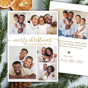 Cartes Pour Fêtes Annuelles Élégant Collage de 5 Photos de Noël en écriture do