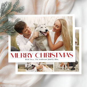 Cartes Pour Fêtes Annuelles Élégant Collage de Photos Noël Simple