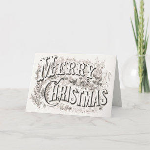 Cartes Pour Fêtes Annuelles Élégant Currier & Ives MERRY CHRISTMAS Lithographe