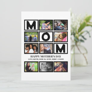Cartes Pour Fêtes Annuelles Elégant Custom Happy Mothers Day 9 Photo Collage