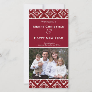 Cartes Pour Fêtes Annuelles Élégant Damas de Noël