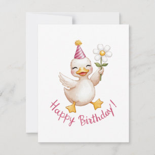 Cartes Pour Fêtes Annuelles Elégant design d'anniversaire de cygne avec margue