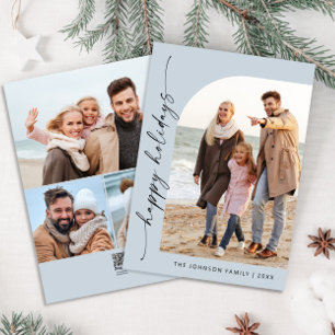 Cartes Pour Fêtes Annuelles Élégant élégant 4 PHOTO Noël Salutation